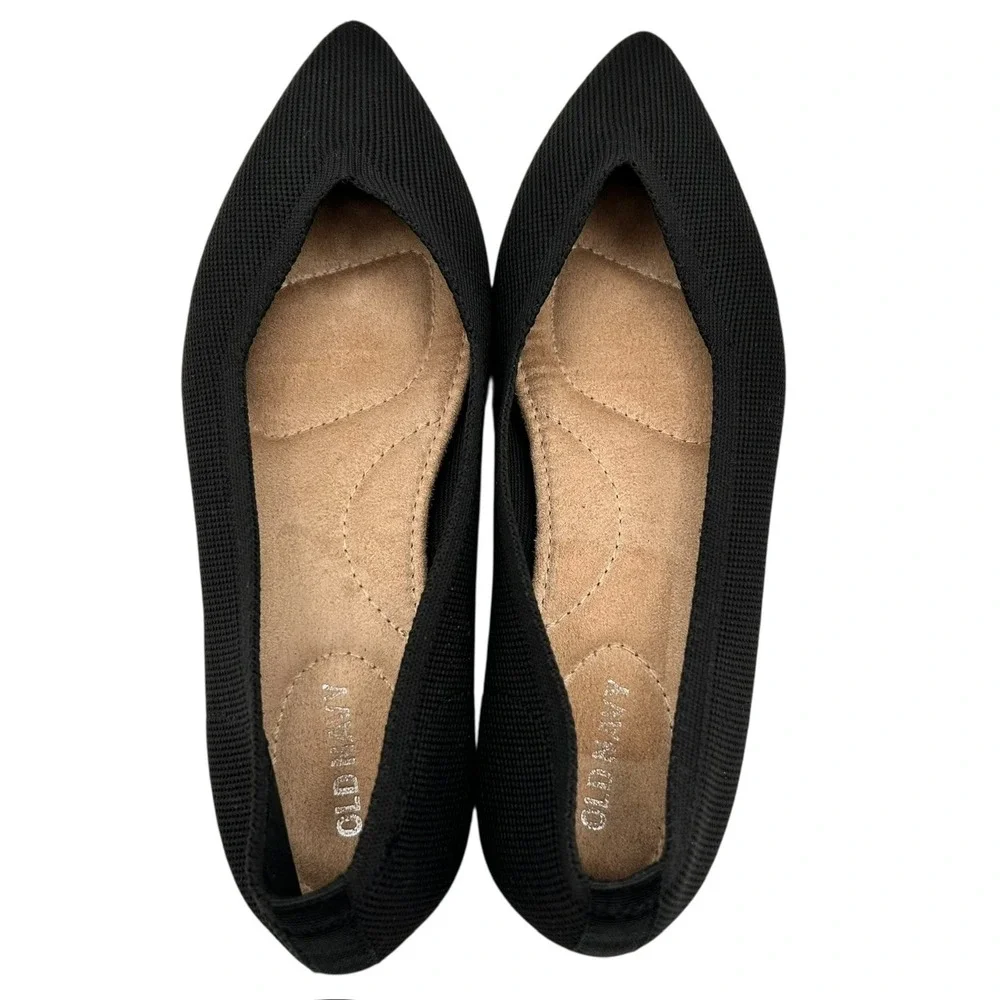 Old Navy Womens Pointy‎ Toe Knit Ballet Flats Blackjack Black Size 6